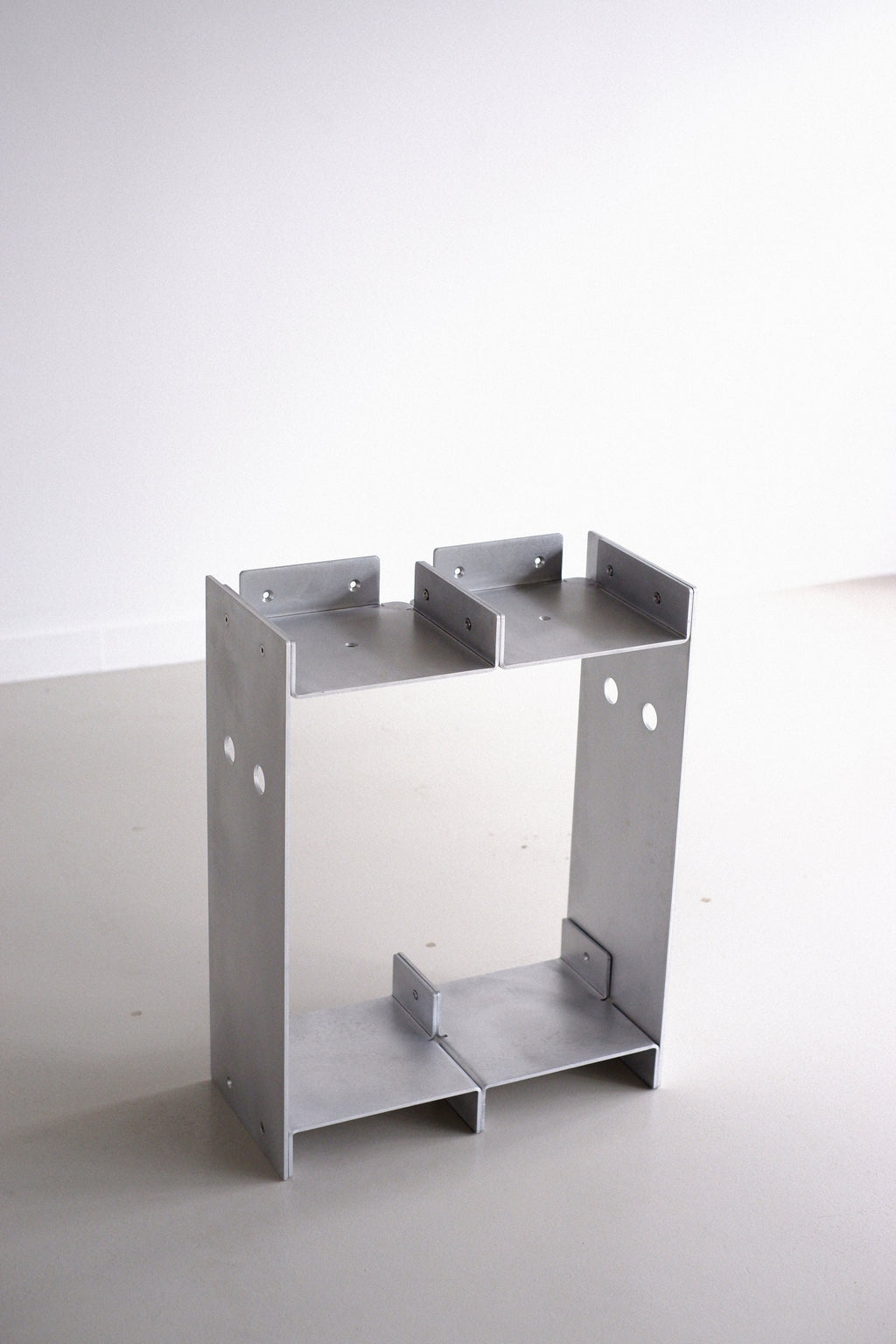 Metal structure on a white background