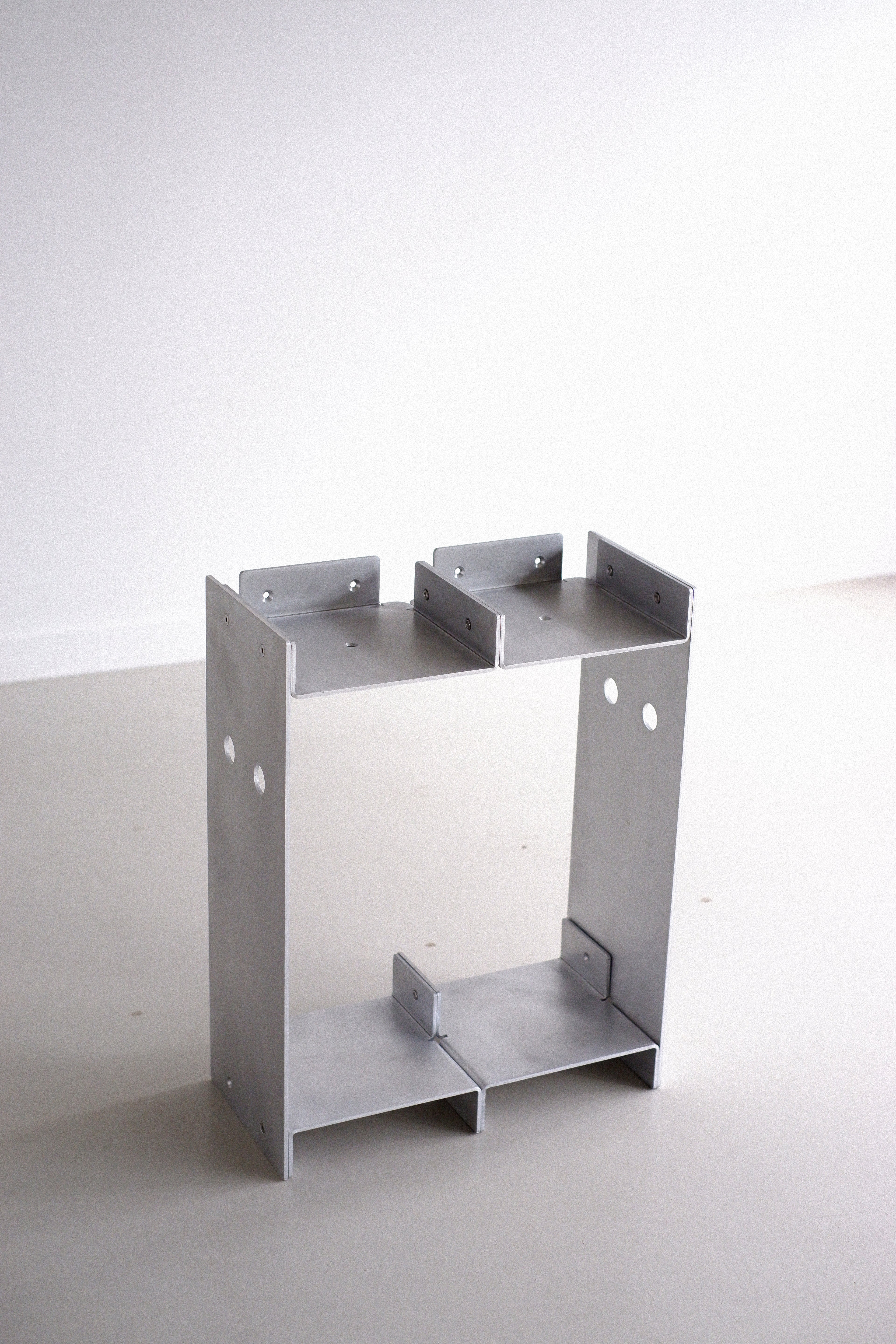 Metal structure on a white background